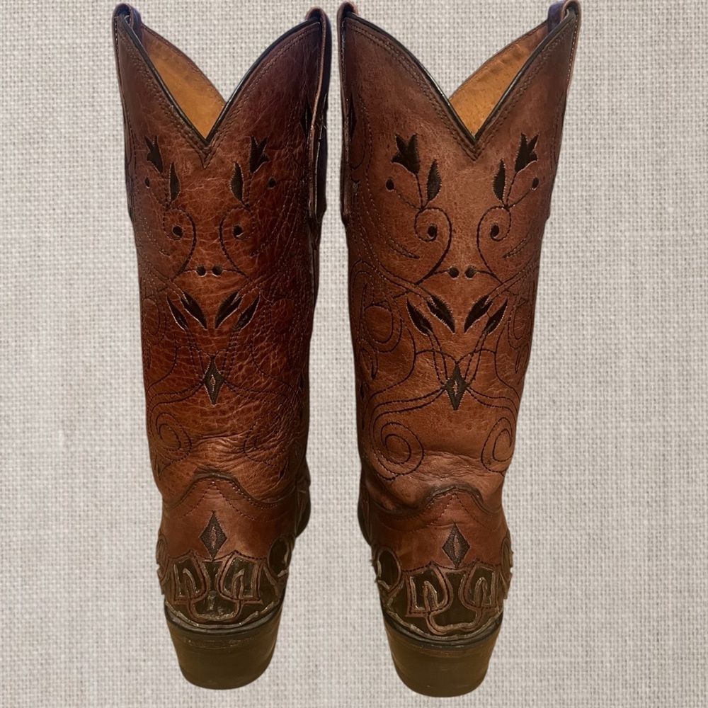 Cowboy Pro Handmade Leather Artisanship Western Cowboy Boots. SZ 8.5 - Picture 6 of 10